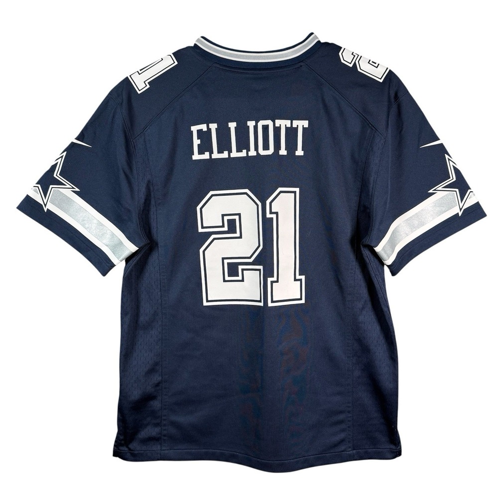 Dallas Cowboys Ezekiel Elliot Nike Jersey Youth‎ Large Blue #21 On Field EUC